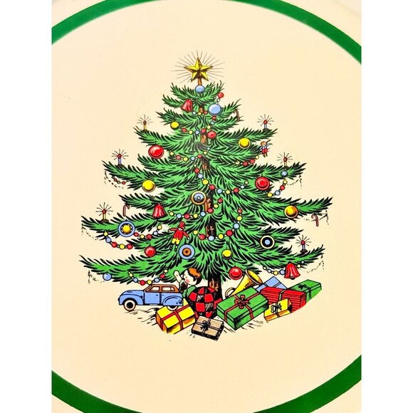 Trivet Hot Plate Christmas Tree Cuthbertson Porcelain Ceramic Holiday Decor - Picture 7 of 14